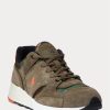 Zelené pánské Ralph Lauren Trackster 200 Suede & Tenisky Camo Twill Zelené pánské Ralph Lauren Trackster 200 Suede & Tenisky Camo Twill