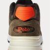 Zelené pánské Ralph Lauren Trackster 200 Suede & Tenisky Camo Twill Zelené pánské Ralph Lauren Trackster 200 Suede & Tenisky Camo Twill