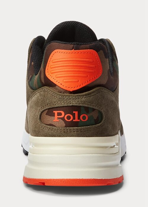 Zelené pánské Ralph Lauren Trackster 200 Suede & Tenisky Camo Twill Zelené pánské Ralph Lauren Trackster 200 Suede & Tenisky Camo Twill
