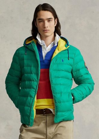 Zelené pánské sbalitelné vodoodpudivé bundy Ralph Lauren