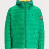 Zelené pánské sbalitelné vodoodpudivé bundy Ralph Lauren Zelené pánské sbalitelné vodoodpudivé bundy Ralph Lauren