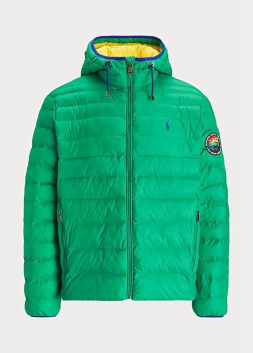 Zelené pánské sbalitelné vodoodpudivé bundy Ralph Lauren Zelené pánské sbalitelné vodoodpudivé bundy Ralph Lauren