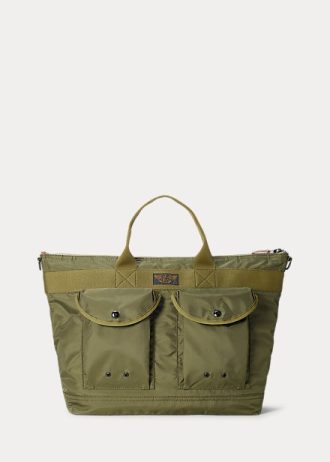 Zelené pánské tašky Ralph Lauren Nylon Canvas Utility Messenger