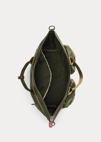 Zelené pánské tašky Ralph Lauren Nylon Canvas Utility Messenger