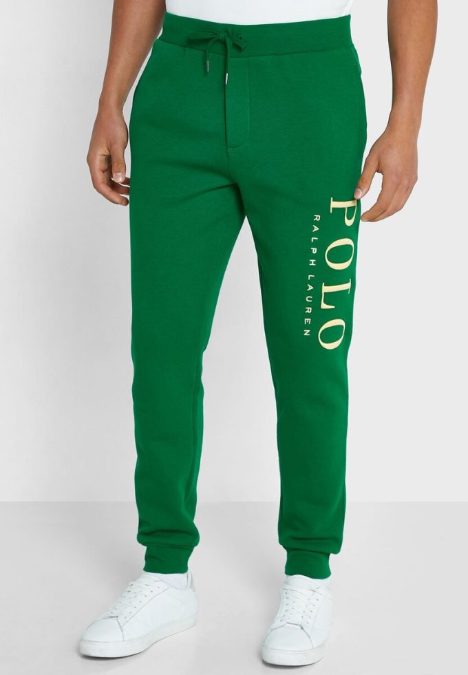 Zelené pánské tepláky Ralph Lauren Logo