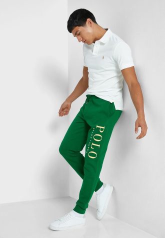 Zelené pánské tepláky Ralph Lauren Logo