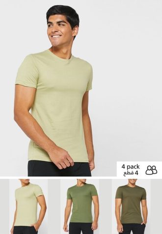 Zelená pánská trička Ralph Lauren 3 Pack Assorted Crew Neck