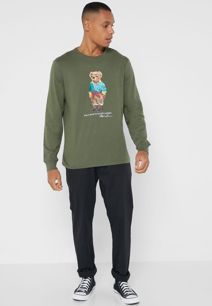 Zelená pánská trička Ralph Lauren Graphic Crew Neck Zelená pánská trička Ralph Lauren Graphic Crew Neck