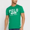 Zelená pánská trička Ralph Lauren Logo Crew Neck