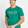 Zelená pánská trička Ralph Lauren Logo Crew Neck