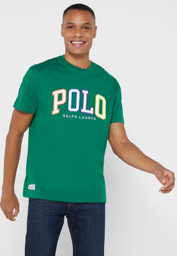 Zelená pánská trička Ralph Lauren Logo Crew Neck Zelená pánská trička Ralph Lauren Logo Crew Neck