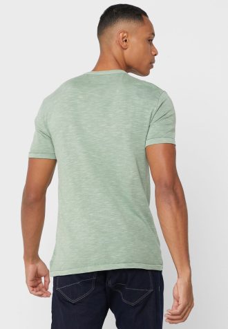 Zelená pánská trička Ralph Lauren Logo Crew Neck