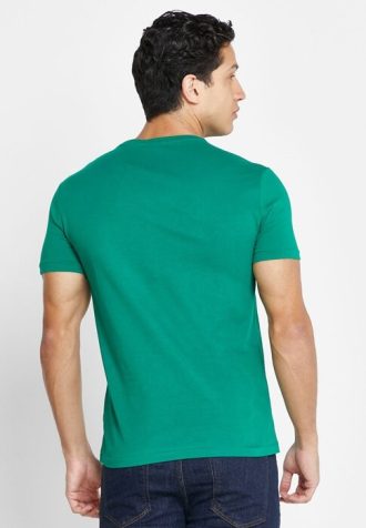 Zelená pánská trička Ralph Lauren Logo Crew Neck