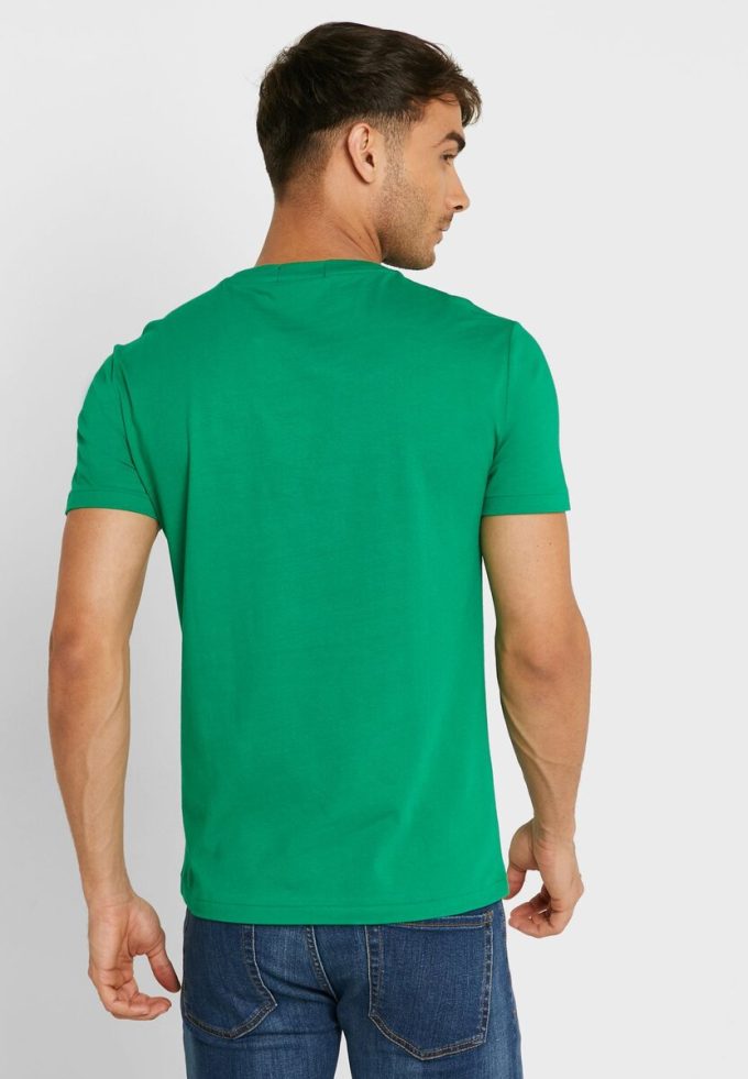 Zelená pánská trička Ralph Lauren Logo Crew Neck