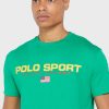 Zelená pánská trička Ralph Lauren Logo Crew Neck