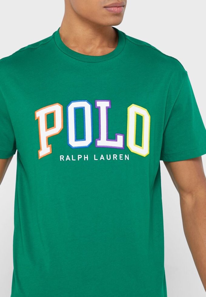 Zelená pánská trička Ralph Lauren Logo Crew Neck Zelená pánská trička Ralph Lauren Logo Crew Neck