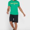 Zelená pánská trička Ralph Lauren Logo Crew Neck