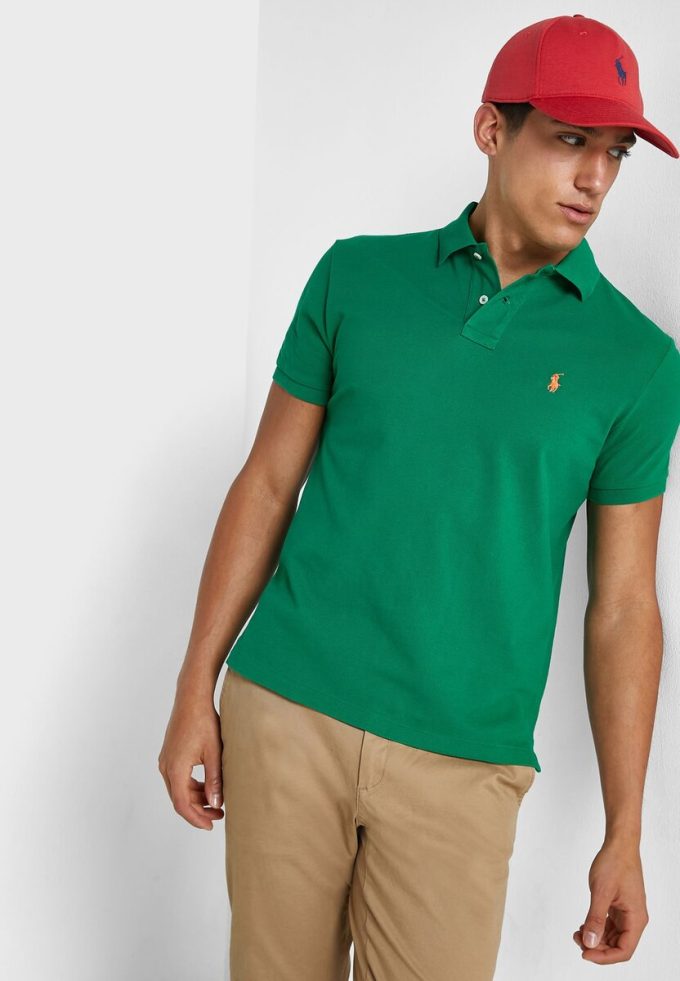 Zelené pánské základní polokošile Ralph Lauren Zelené pánské základní polokošile Ralph Lauren