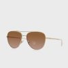 Zlaté dámské sluneční brýle Ralph Lauren 0Ra4139 Aviator