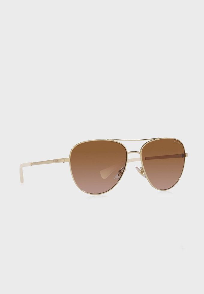 Zlaté dámské sluneční brýle Ralph Lauren 0Ra4139 Aviator