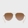 Zlaté dámské sluneční brýle Ralph Lauren 0Ra4139 Aviator