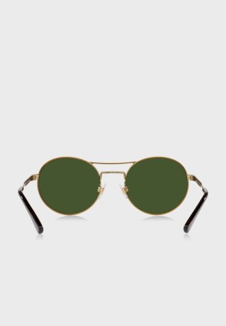 Zlaté pánské kulaté sluneční brýle Ralph Lauren 0Ph3142