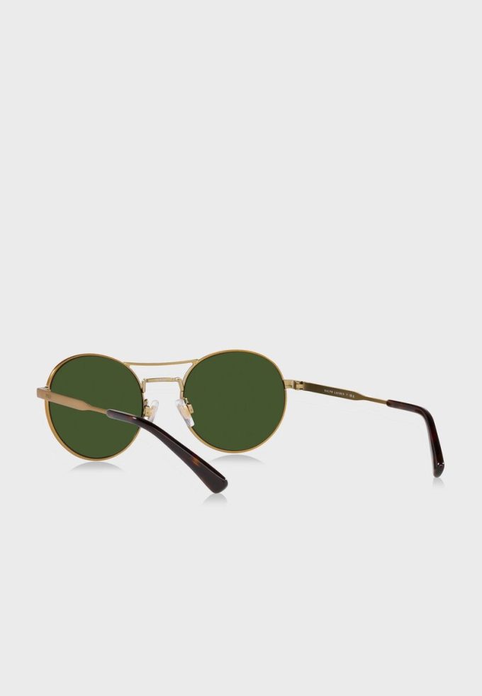 Zlaté pánské kulaté sluneční brýle Ralph Lauren 0Ph3142 Zlaté pánské kulaté sluneční brýle Ralph Lauren 0Ph3142